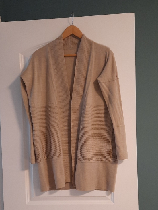 lululemon athletica Sweaters - lululemon athletica Light Beige Open-Front Ribbed Cardigan
